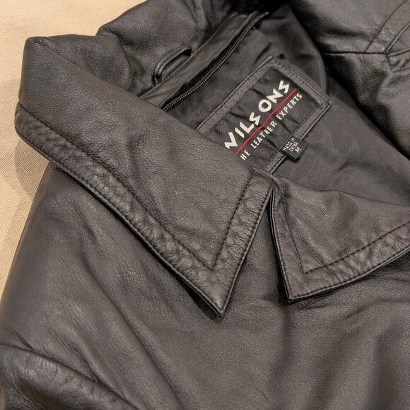 Wilson Belted Leather Mini Trench Jacket with Thinsulate - Women's sz M - Picture 7 of 11